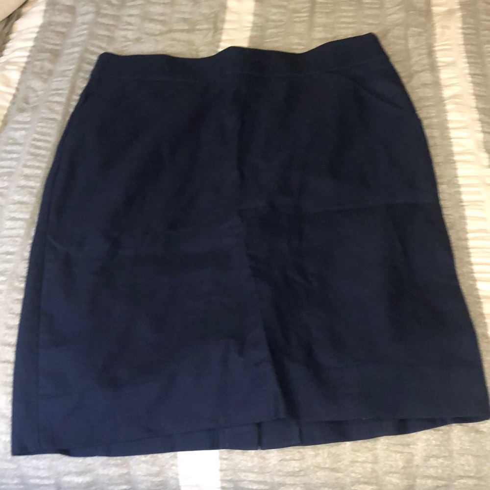 Navy J. Crew Pencil Skirt size 8